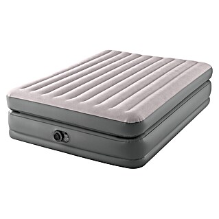 Intex Luftbett Queen Comfort (L x B x H: 203 x 152 x 51 cm, Grau, Integrierte Luftpumpe)