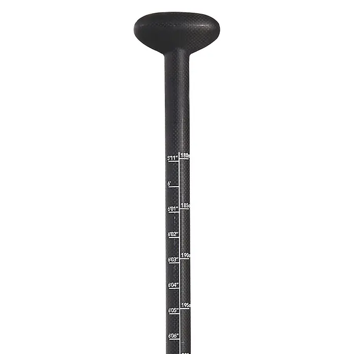 Aqua Marina SUP-Paddel Carbon Pro - Verstellbar: 180 cm - 220 cm - Schwarzer Carbon-Paddelgriff mit Größen- und Gewichtseinstellungsmarkierungen.