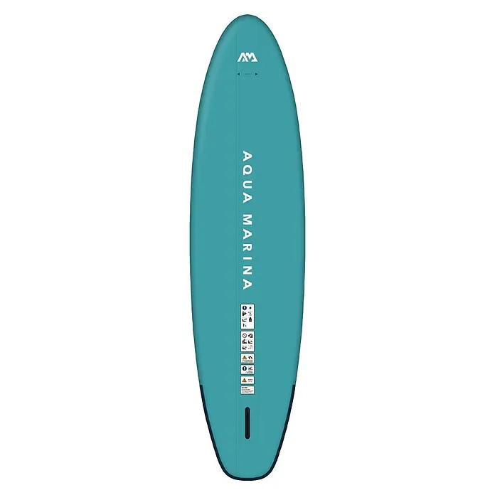 Aqua Marina SUP-Board-Set Beast 10,6" - L x B x H: 320 x 81 x 15 cm, Mehrfarbig, Tragkraft: 140 kg - Türkises aufblasbares Stand-Up-Paddleboard von Aqua Marina mit weißem Branding.