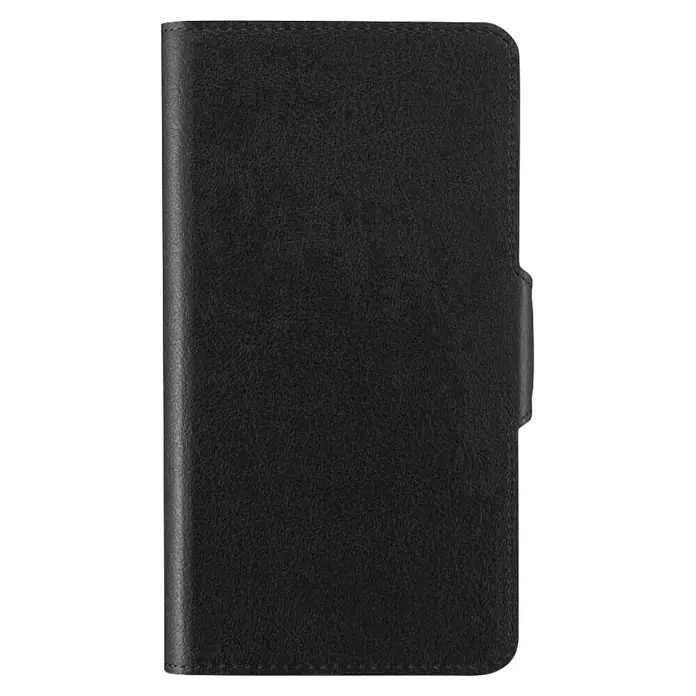 Hama Smartphone-Tasche 00118895 Universal für Handygröße 75 x 153 cm 3 Fächer - Schwarz - Schwarze texturierte Hülle mit Klappverschluss.