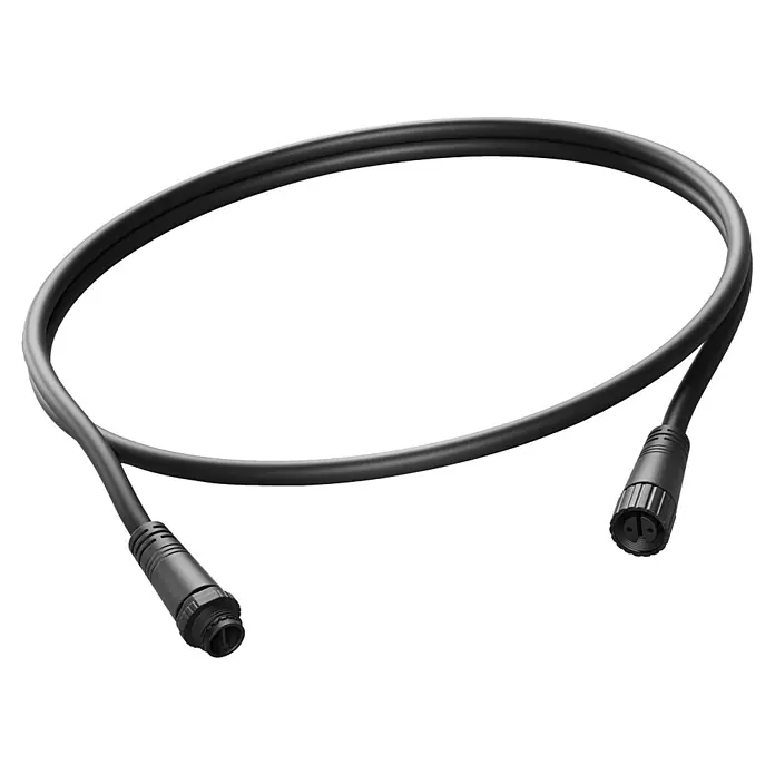 Steinel Verlängerungskabel 24V-Garten-Lichtsystems - IP67, 1 m - Schwarzes Kabel mit Steckern an beiden Enden.
