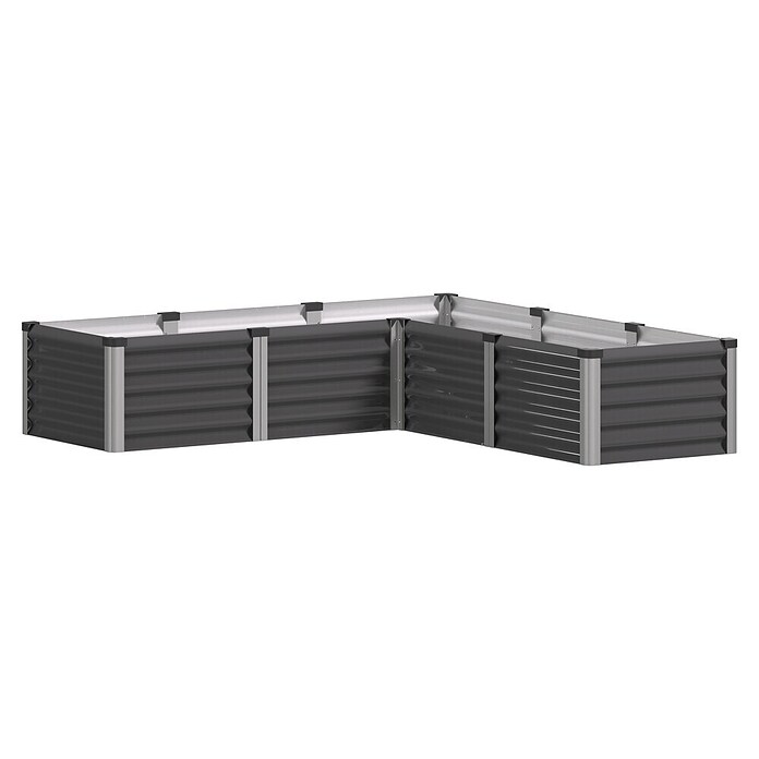 Vitavia Hochbeet Meta In&Out 401 (185 x 185 x 40 cm, Zincalume®, Granit/Silber) | BAUHAUS