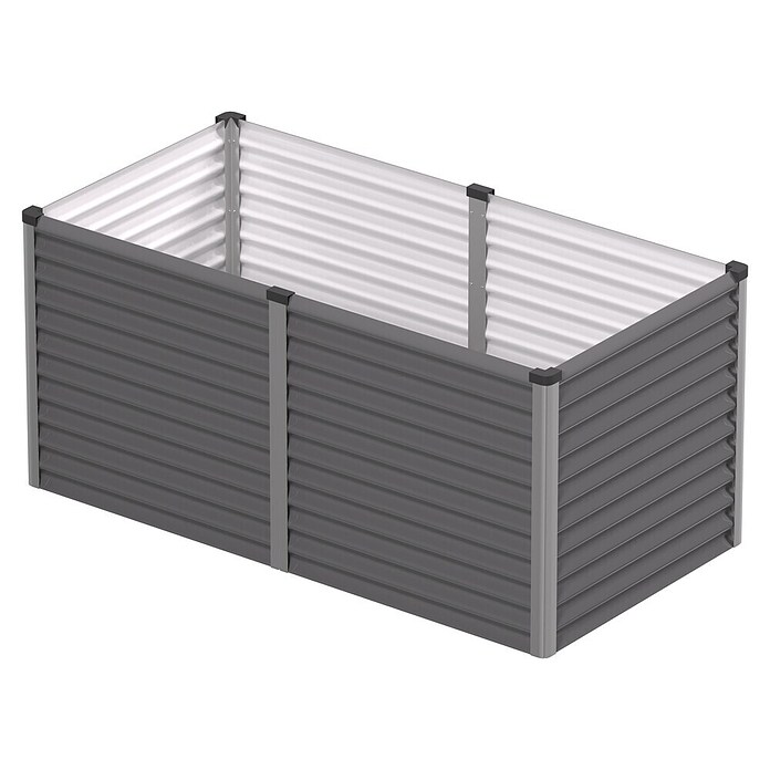 Vitavia Hochbeet Meta 858 (187,7 x 96,2 x 85,8 cm, Zincalume®, Granit/Silber) | BAUHAUS