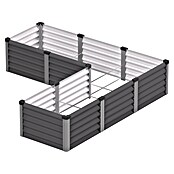 Vitavia Hochbeet Meta In&Out 401 (185 x 185 x 40 cm, Zincalume®, Granit/Silber) | BAUHAUS