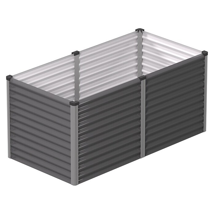 Vitavia Hochbeet Meta 858 (187,7 x 96,2 x 85,8 cm, Zincalume®, Granit/Silber) | BAUHAUS