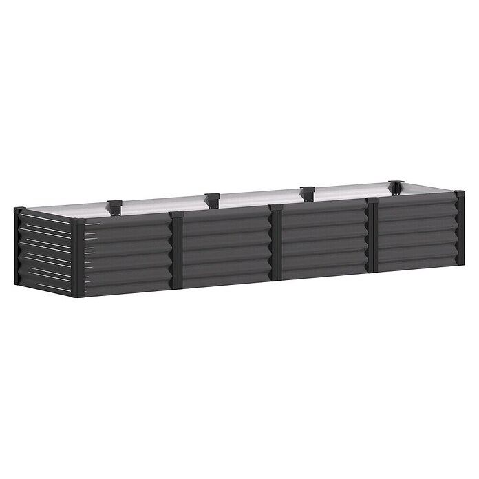 Vitavia Hochbeet Meta In&Out 401 (245 x 65 x 40 cm, Zincalume®, Granit/Schwarz) | BAUHAUS
