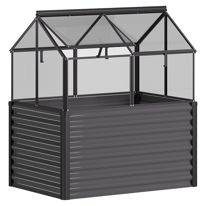 Vitavia Hochbeet Paris (121,7 x 83,1 x 135,1 cm, Schwarz, Sicherheitsglas) | BAUHAUS