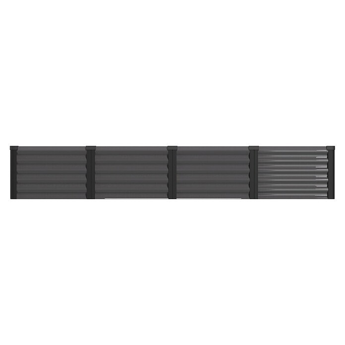 Vitavia Hochbeet Meta In&Out 401 (245 x 65 x 40 cm, Zincalume®, Granit/Schwarz) | BAUHAUS
