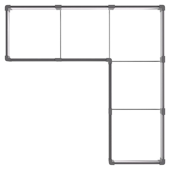 Vitavia Hochbeet Meta In&Out 401 (185 x 185 x 40 cm, Zincalume®, Granit/Silber) | BAUHAUS
