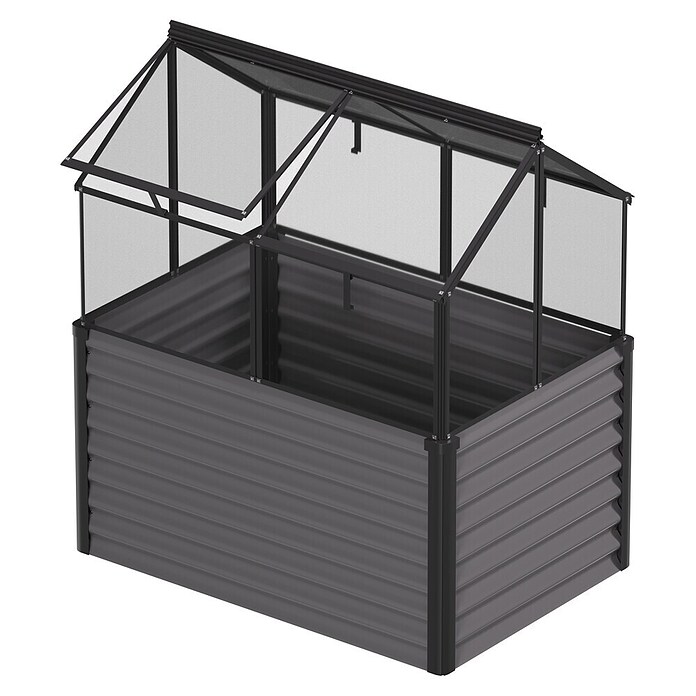 Vitavia Hochbeet Paris (121,7 x 83,1 x 135,1 cm, Schwarz, Sicherheitsglas) | BAUHAUS