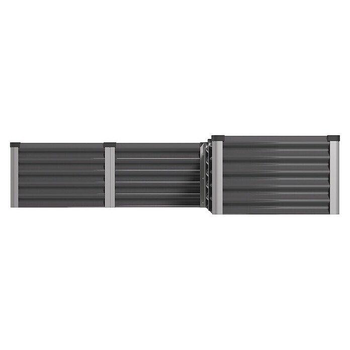 Vitavia Hochbeet Meta In&Out 401 (185 x 185 x 40 cm, Zincalume®, Granit/Silber) | BAUHAUS