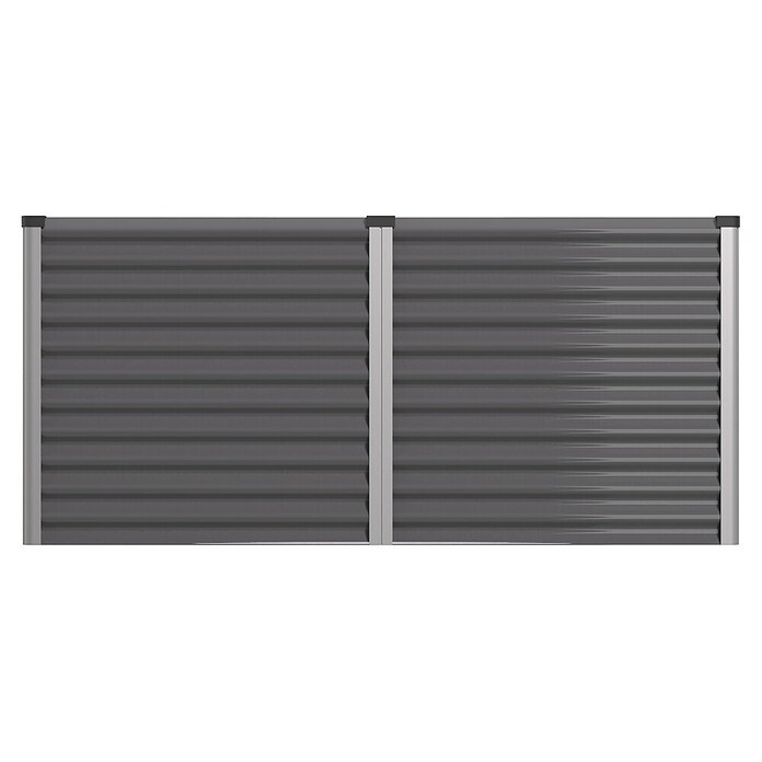 Vitavia Hochbeet Meta 858 (187,7 x 96,2 x 85,8 cm, Zincalume®, Granit/Silber) | BAUHAUS