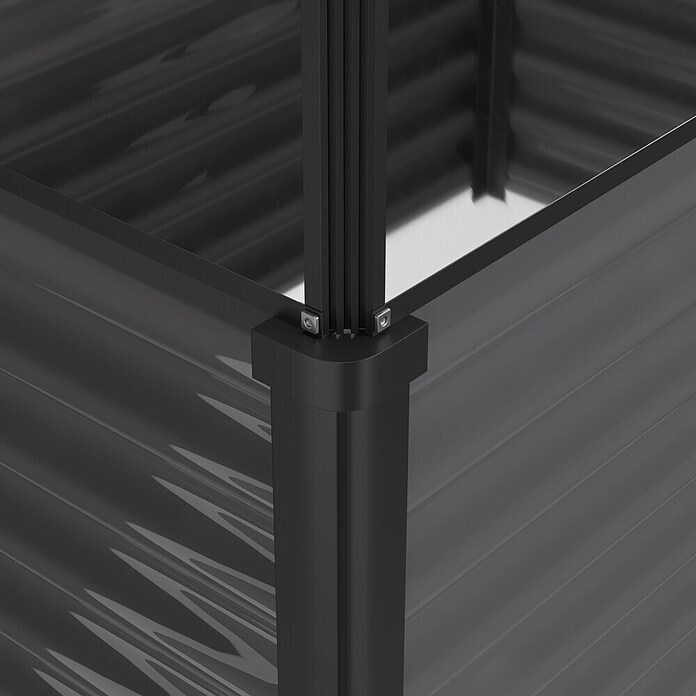 Vitavia Hochbeet Paris (121,7 x 83,1 x 135,1 cm, Schwarz, Sicherheitsglas) | BAUHAUS