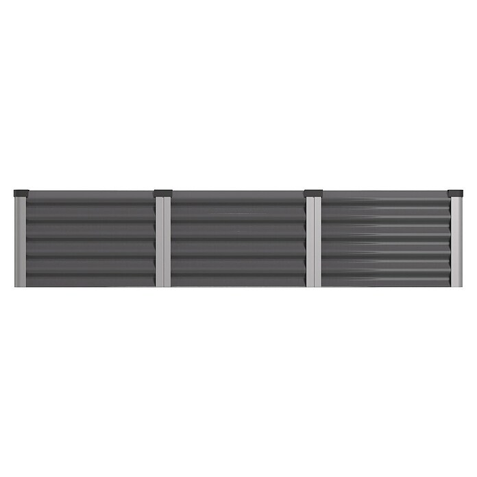 Vitavia Hochbeet Meta In&Out 401 (185 x 65 x 40 cm, Zincalume®, Granit/Silber) | BAUHAUS