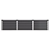 Vitavia Hochbeet Meta In&Out 401 (185 x 65 x 40 cm, Zincalume®, Granit/Silber) | BAUHAUS
