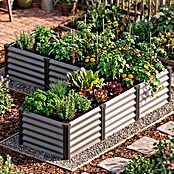 Vitavia Hochbeet Meta In&Out 401 (185 x 185 x 40 cm, Zincalume®, Granit/Schwarz) | BAUHAUS