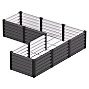 Vitavia Hochbeet Meta In&Out 401 (185 x 185 x 40 cm, Zincalume®, Granit/Schwarz) | BAUHAUS