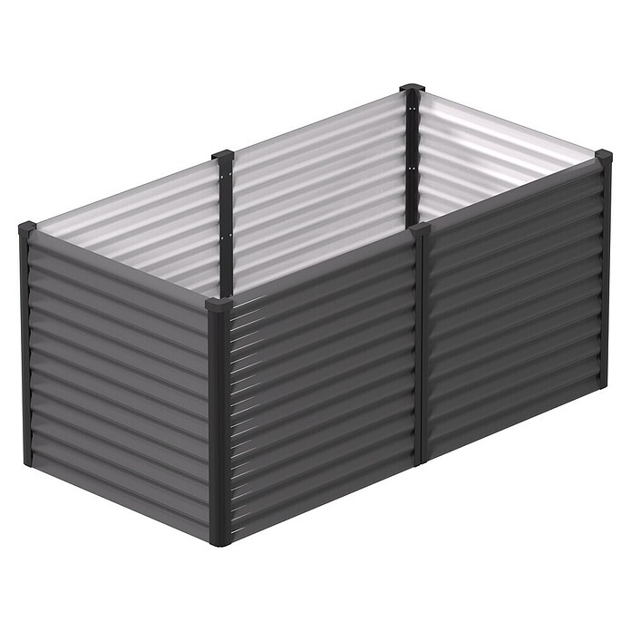 Vitavia Hochbeet Meta 858 (187,7 x 96,2 x 85,8 cm, Zincalume®, Granit/Schwarz) | BAUHAUS