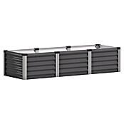 Vitavia Hochbeet Meta In&Out 401 (185 x 65 x 40 cm, Zincalume®, Granit/Silber) | BAUHAUS