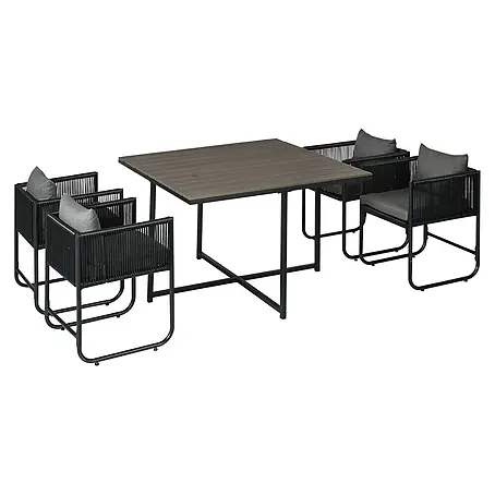 Outsunny  Loungemöbel-Set mit Tisch