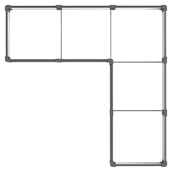 Vitavia Hochbeet Meta In&Out 401 (185 x 185 x 40 cm, Zincalume®, Granit/Schwarz) | BAUHAUS