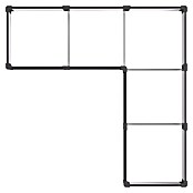 Vitavia Hochbeet Meta In&Out 401 (185 x 185 x 40 cm, Zincalume®, Granit/Schwarz) | BAUHAUS
