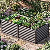 Vitavia Hochbeet Meta 630 (187,7 x 96,2 x 63 cm, Zincalume®, Granit/Silber) | BAUHAUS