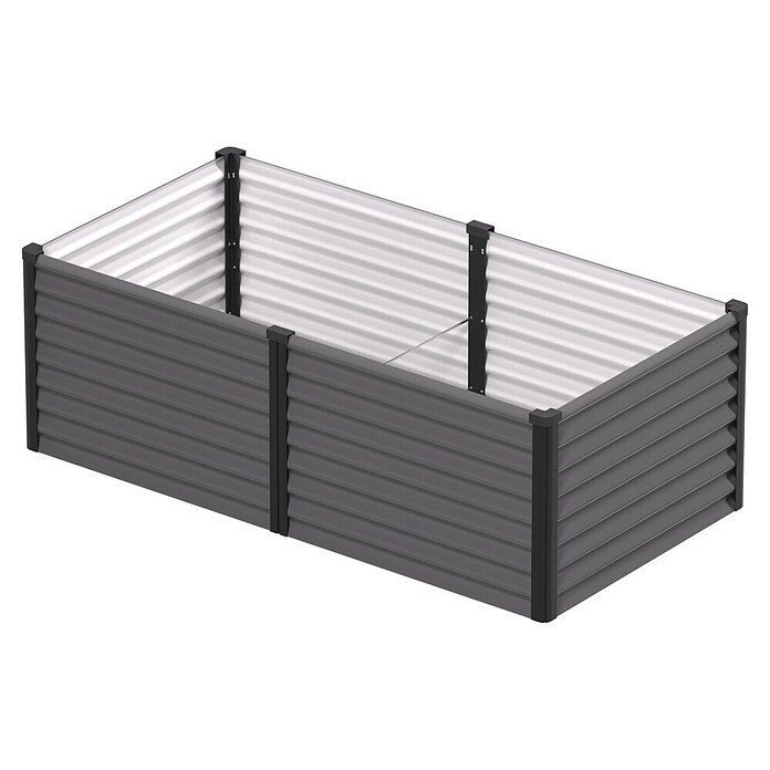 Vitavia Hochbeet Meta 630 (187,7 x 96,2 x 63 cm, Zincalume®, Granit/Schwarz) | BAUHAUS