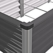 Vitavia Hochbeet Meta In&Out 401 (185 x 65 x 40 cm, Zincalume®, Granit/Silber) | BAUHAUS