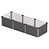 Vitavia Hochbeet Meta In&Out 401 (185 x 65 x 40 cm, Zincalume®, Granit/Silber) | BAUHAUS