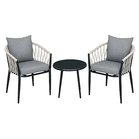 Outsunny  Loungemöbel-Set mit Tisch