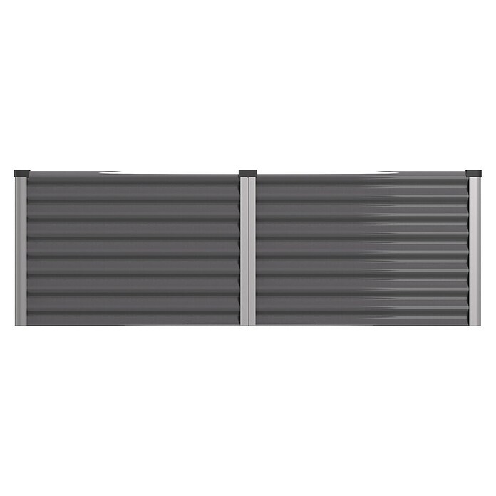 Vitavia Hochbeet Meta 630 (187,7 x 96,2 x 63 cm, Zincalume®, Granit/Silber) | BAUHAUS