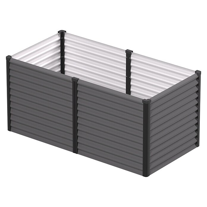 Vitavia Hochbeet Meta 858 (187,7 x 96,2 x 85,8 cm, Zincalume®, Granit/Schwarz) | BAUHAUS