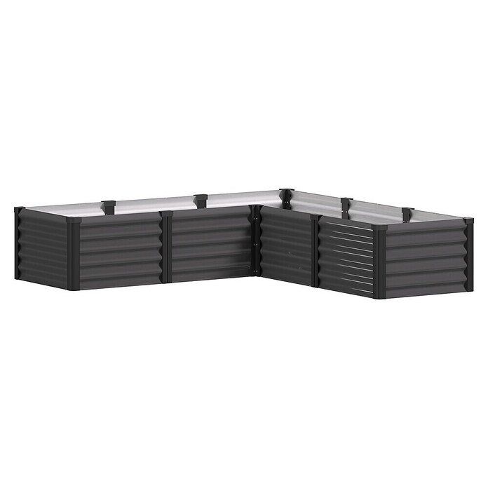 Vitavia Hochbeet Meta In&Out 401 (185 x 185 x 40 cm, Zincalume®, Granit/Schwarz) | BAUHAUS