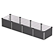 Vitavia Hochbeet Meta In&Out 401 (245 x 65 x 40 cm, Zincalume®, Granit/Silber) | BAUHAUS