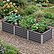 Vitavia Hochbeet Meta In&Out 401 (185 x 65 x 40 cm, Zincalume®, Granit/Silber) | BAUHAUS