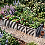 Vitavia Hochbeet Meta In&Out 401 (245 x 65 x 40 cm, Zincalume®, Granit/Silber) | BAUHAUS