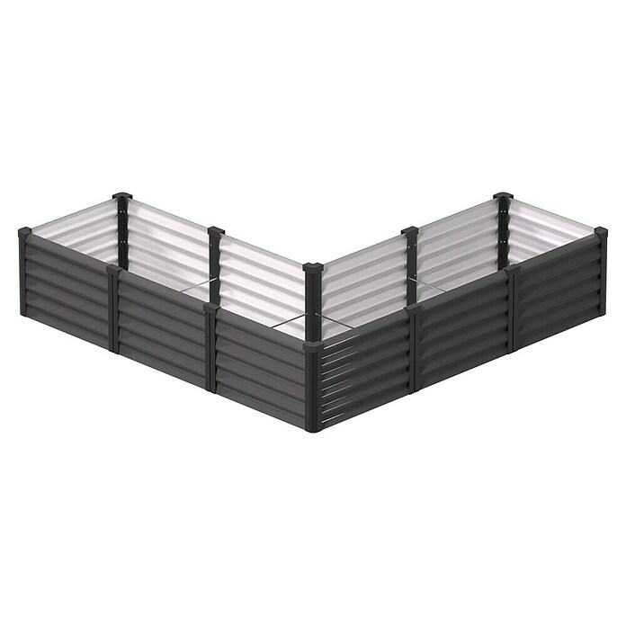 Vitavia Hochbeet Meta In&Out 401 (185 x 185 x 40 cm, Zincalume®, Granit/Schwarz) | BAUHAUS