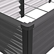 Vitavia Hochbeet Meta In&Out 401 (185 x 65 x 40 cm, Zincalume®, Granit/Schwarz) | BAUHAUS