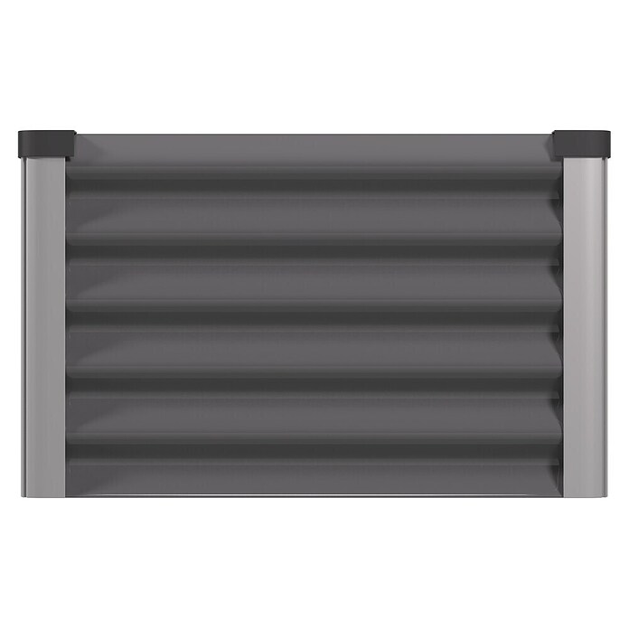Vitavia Hochbeet Meta In&Out 401 (185 x 65 x 40 cm, Zincalume®, Granit/Silber) | BAUHAUS