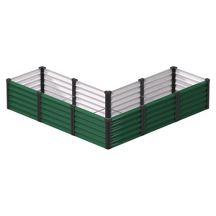 Vitavia Hochbeet Meta In & Out 401 (185 x 185 x 40 cm, Zincalume®, Seegras/Schwarz) | BAUHAUS
