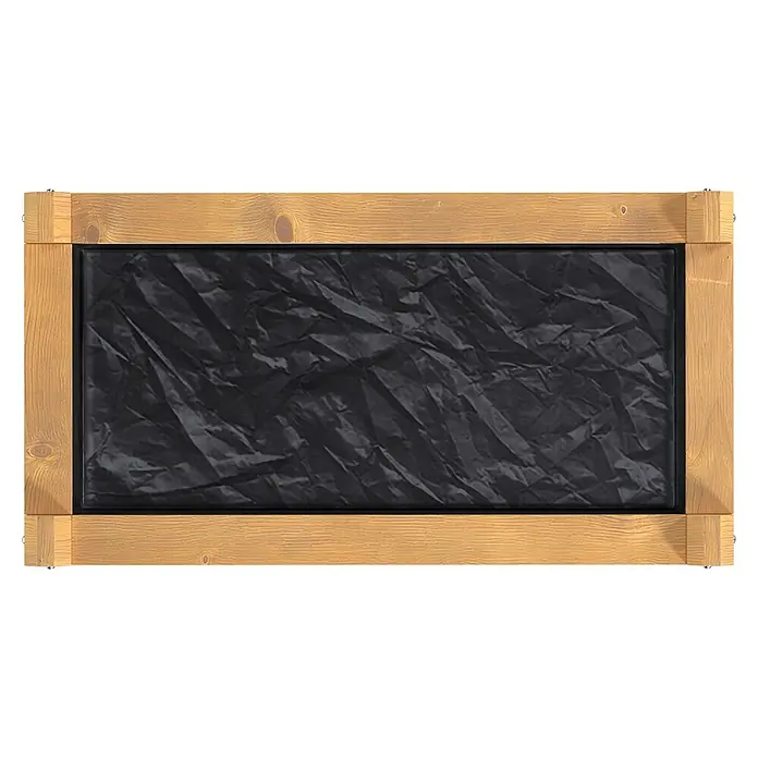 Promadino Kräuterhochbeet - 114 x 60 x 84,5 cm, Honigbraun - Rechteckige Tafel mit Holzrahmen und dunkler, zerknitterter Schreibfläche.