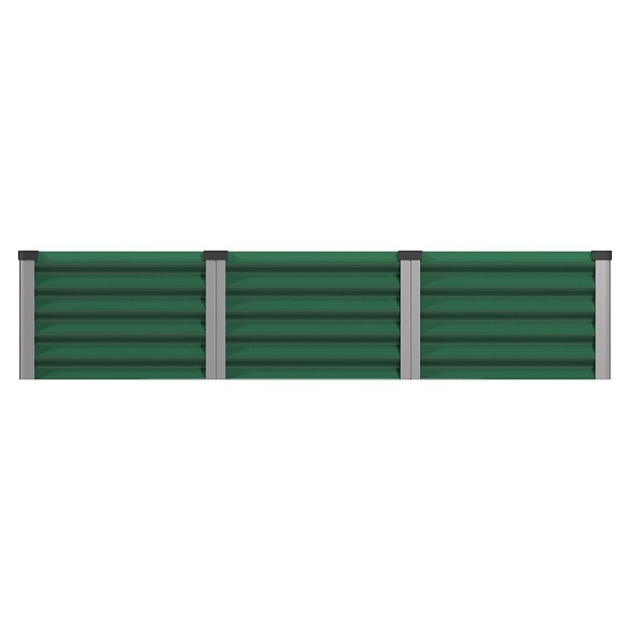 Vitavia Hochbeet Meta In & Out 401 (185 x 185 x 40 cm, Zincalume®, Seegras/Alu) | BAUHAUS