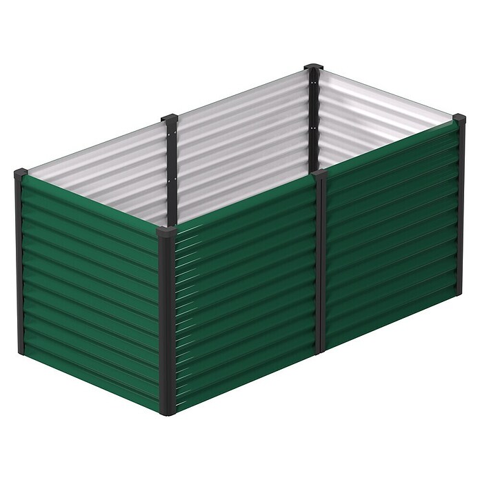 Vitavia Hochbeet Meta 858 (187,7 x 96,2 x 85,8 cm, Zincalume®, Seegras/Schwarz) | BAUHAUS
