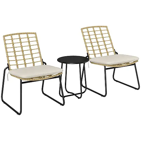 Outsunny  Loungemöbel-Set mit Tisch