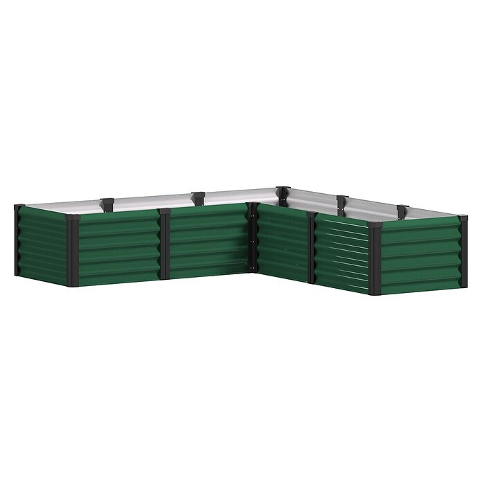 Vitavia Hochbeet Meta In & Out 401 (185 x 185 x 40 cm, Zincalume®, Seegras/Schwarz) | BAUHAUS