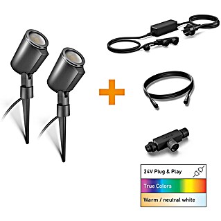 Steinel LED-Gartenspot-Set 24V Garten-Lichtsystems (RGBW, IP65, Höhe: 36,9 cm)
