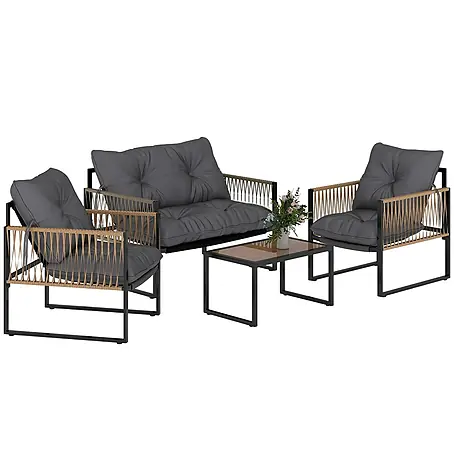 Outsunny  Loungemöbel-Set