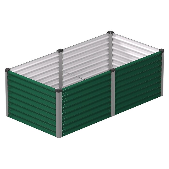 Vitavia Hochbeet Meta 630 (187,7 x 96,2 x 63 cm, Zincalume®, Seegras/Alu) | BAUHAUS