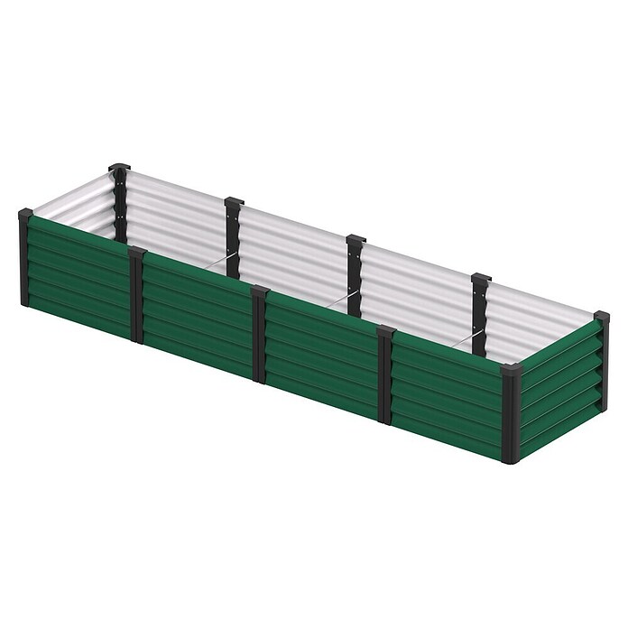 Vitavia Hochbeet Meta In & Out 401 (245 x 65 x 40 cm, Zincalume®, Seegras/Schwarz) | BAUHAUS